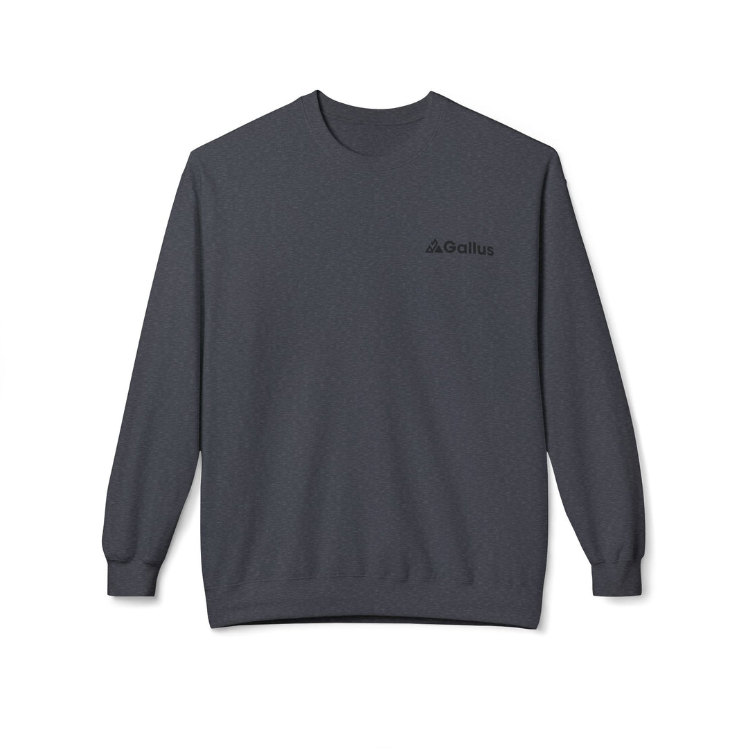 Spain Map Crewneck Sweatshirt — Military Green Grid Spain Graphic