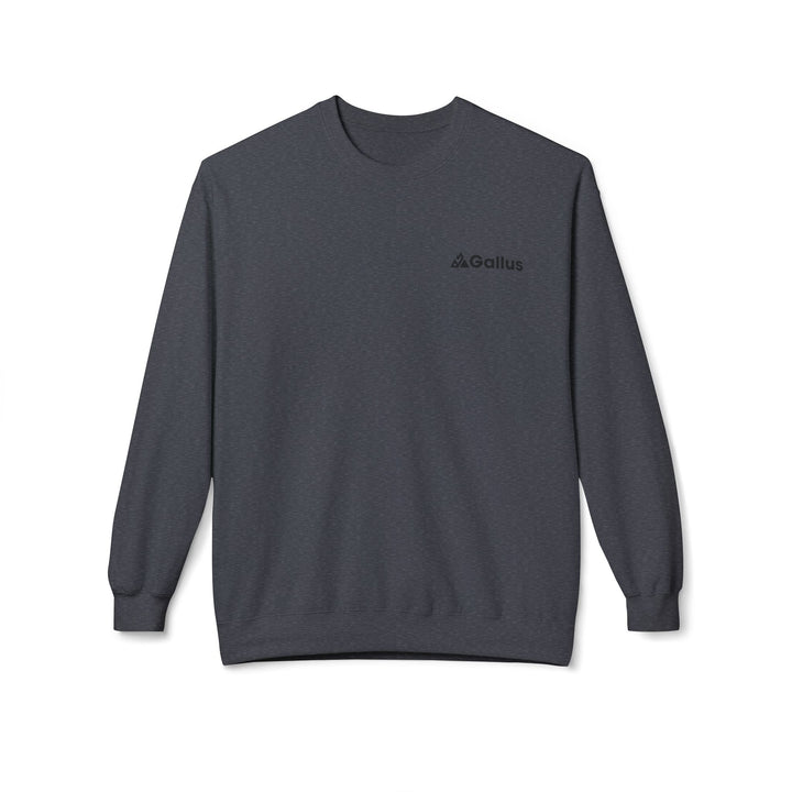 Spain Map Crewneck Sweatshirt — Military Green Grid Spain Graphic