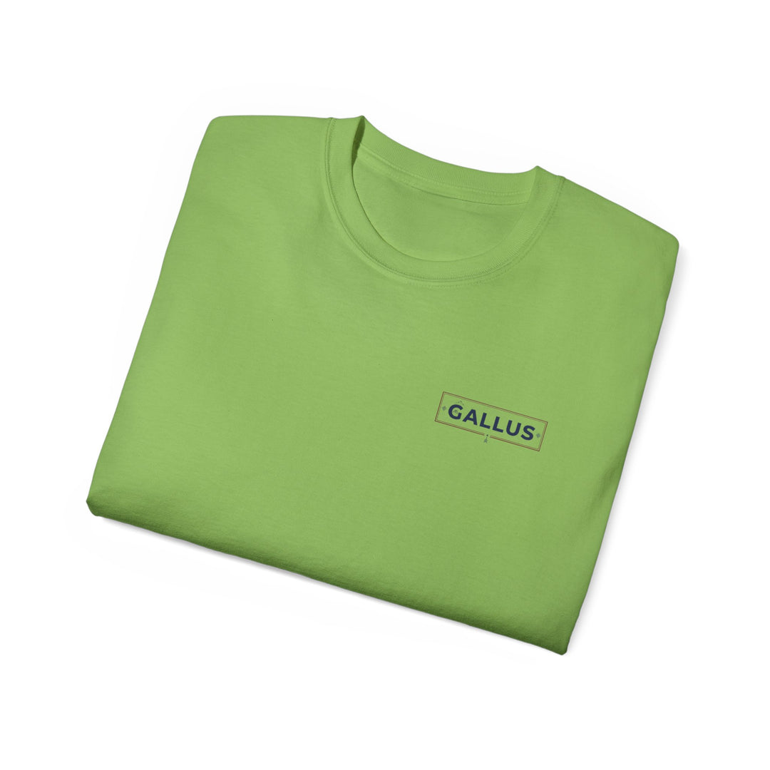 Mountain Vibes Tee — "GALLUS" Minimal Logo Cotton T‑Shirt
