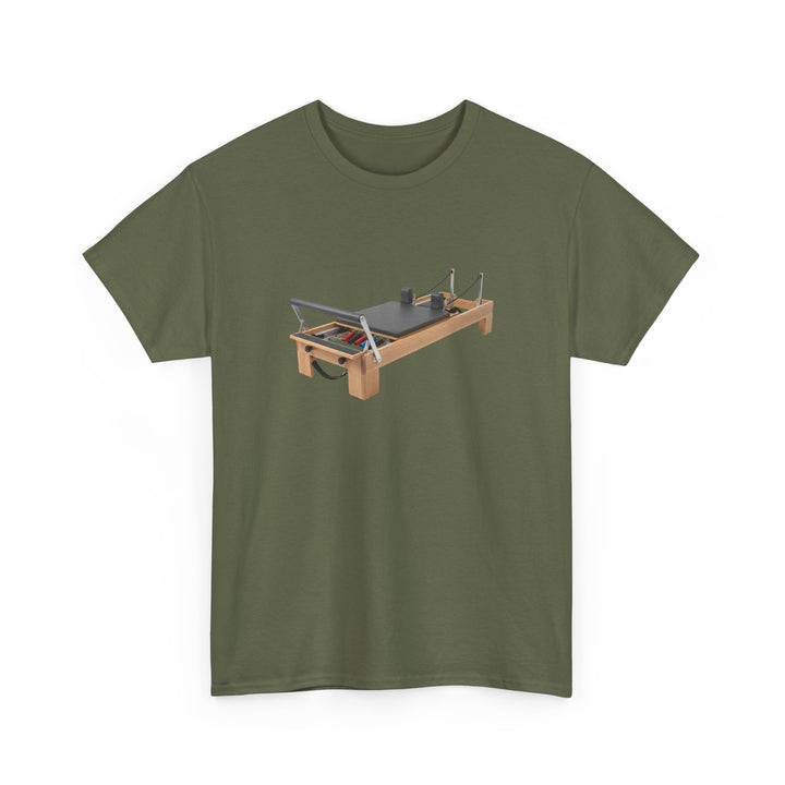 Pilates Reformer Tee – soft, breathable cotton designed for Pilates sessions. Comfortable, flexible, and perfect for reformer workouts or casual wear.