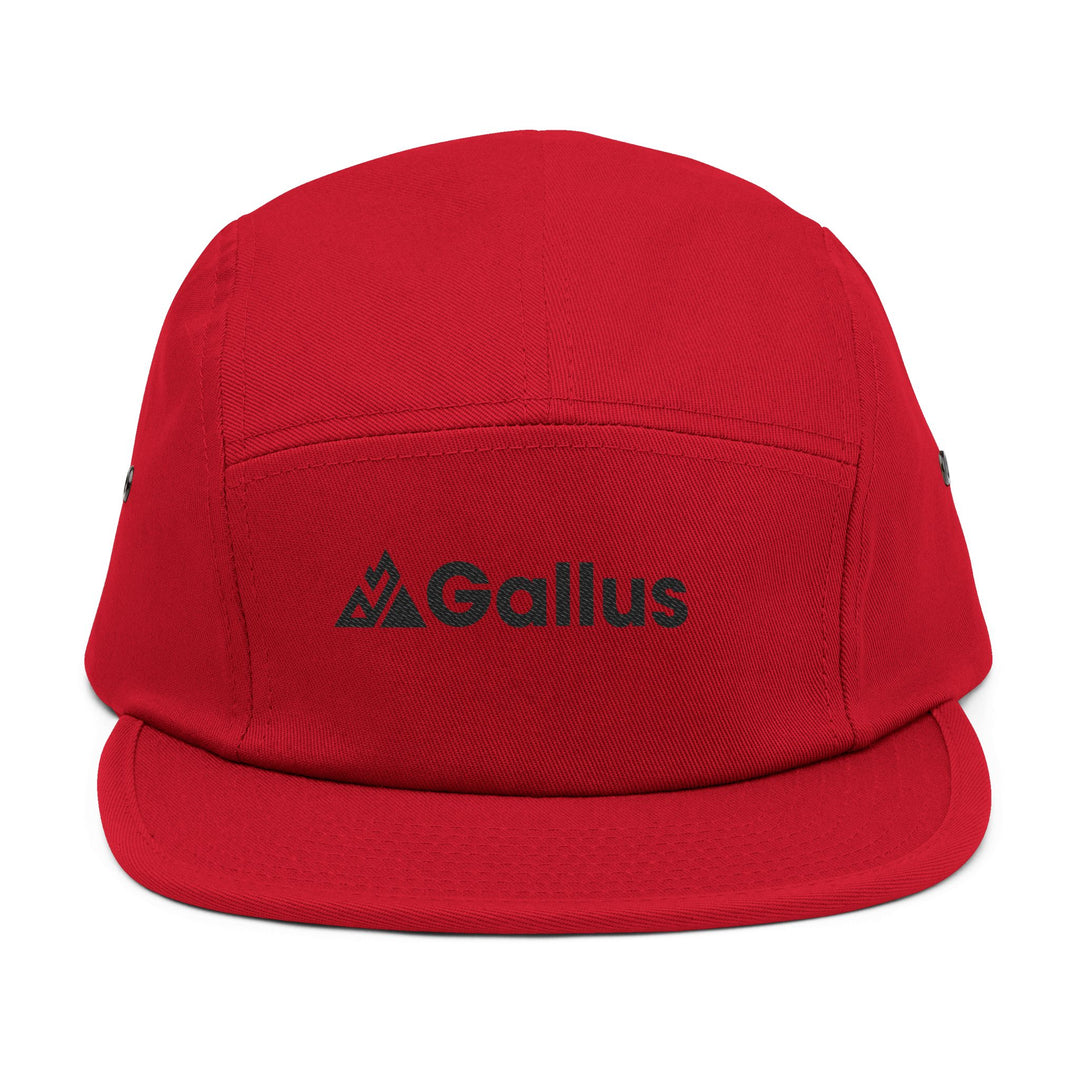Gallus Embroidered 5-Panel Cap — Minimal Logo Cotton Camper Hat