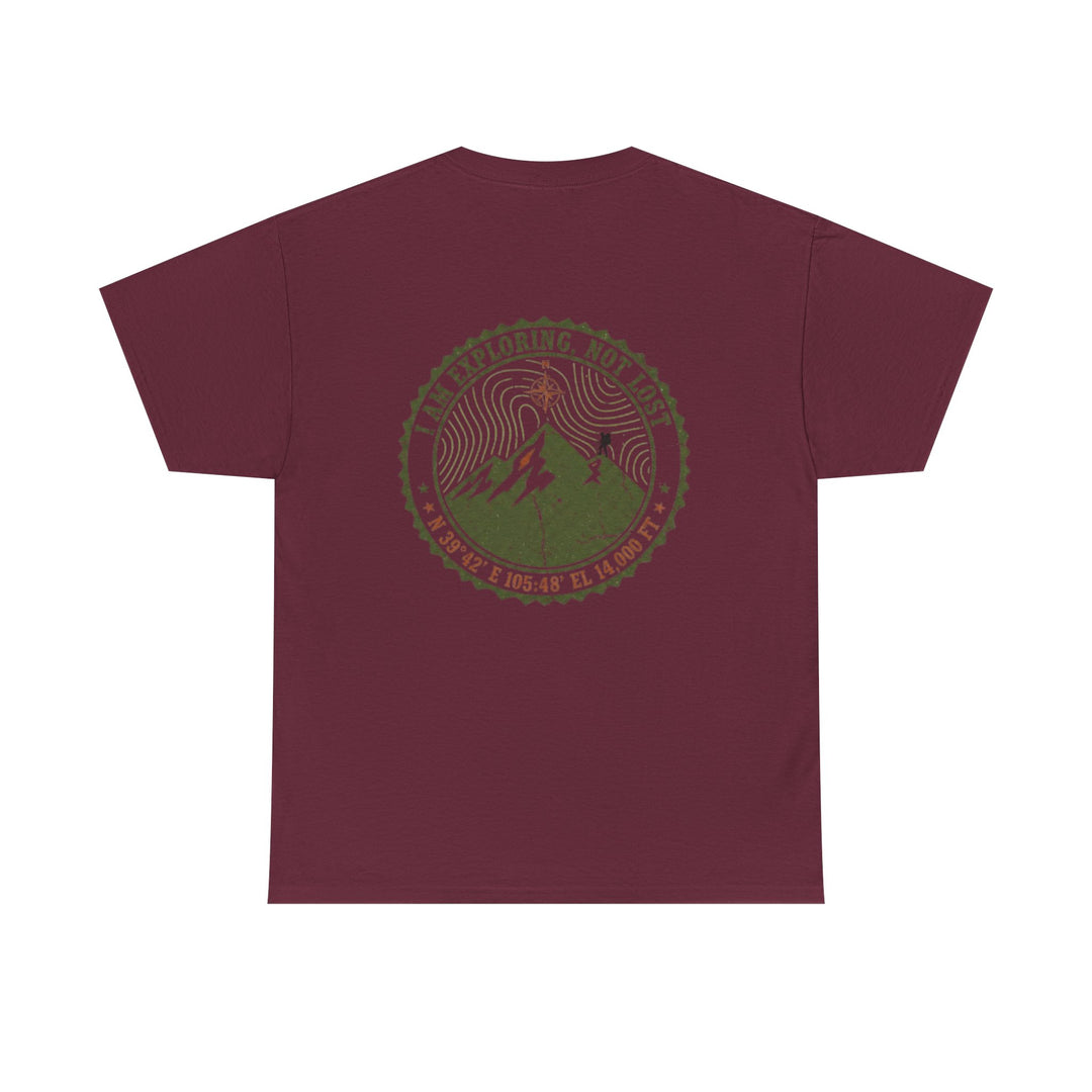 Adventure Logo Tee — "GALLUS" Mountain Badge Shirt (Exploring Not Lost)