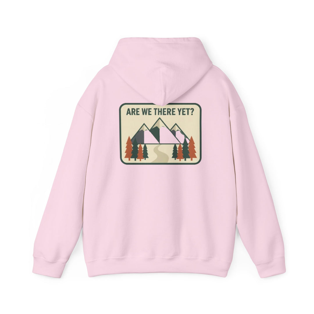 Are We There Yet? Hoodie — Retro Mountain Road Trip Pullover