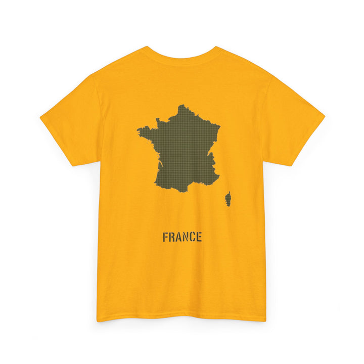 France Map T-Shirt — Minimalist Olive France Map Tee