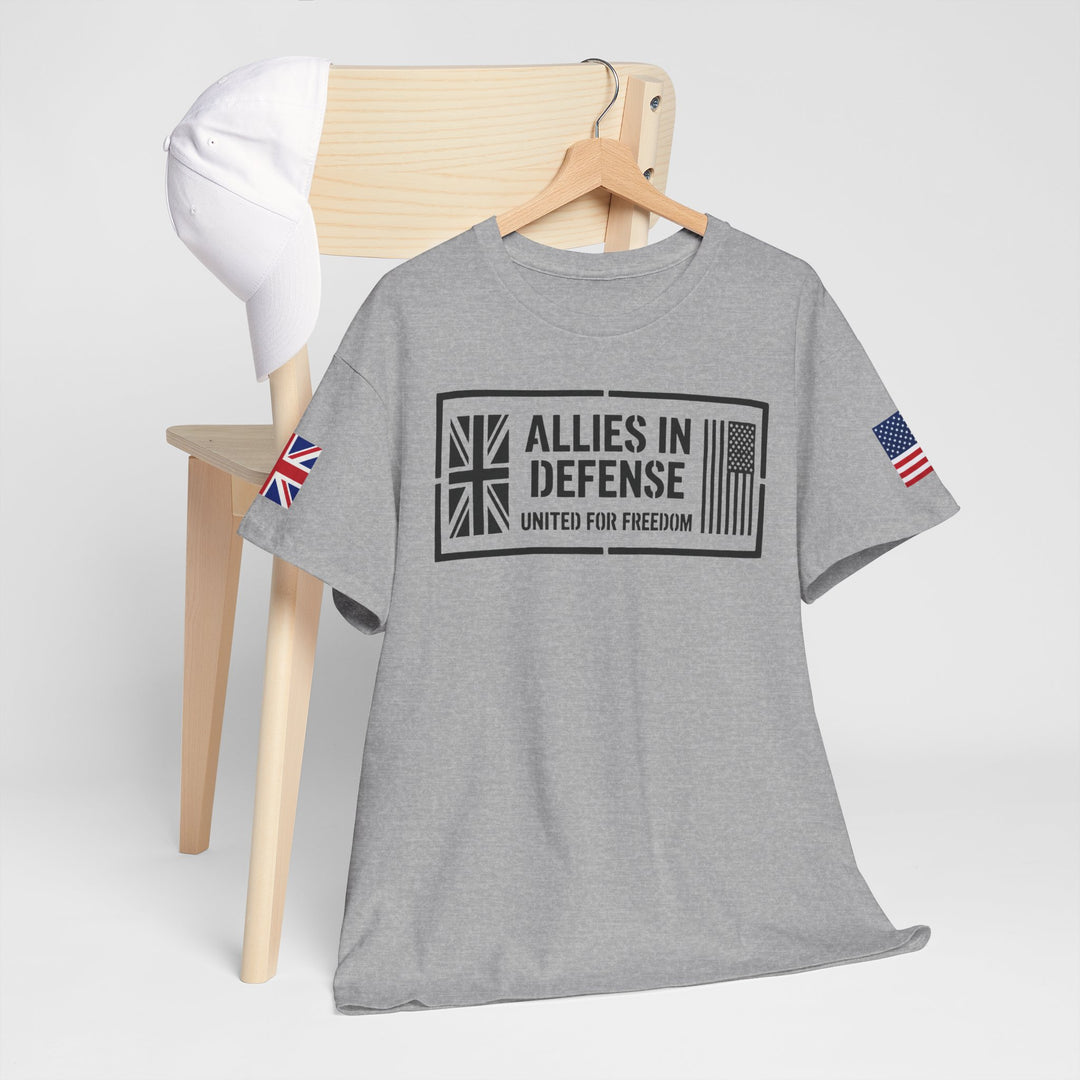 UK &amp; US Allies Defence Veteran Tee — Flags on Sleeves