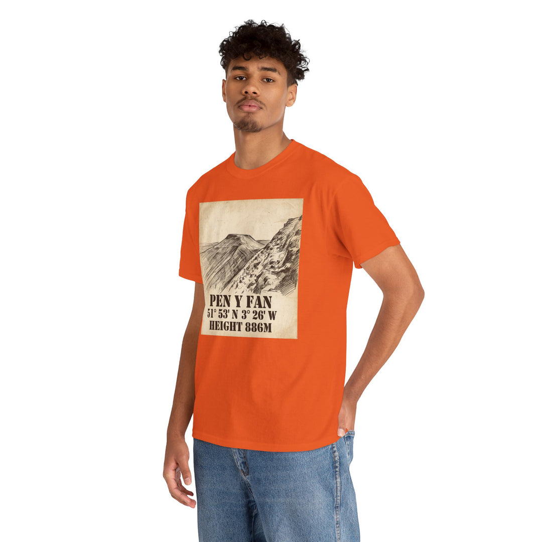 Pen y Fan T-Shirt - Brecon Beacons Vintage Coordinates &amp; Elevation