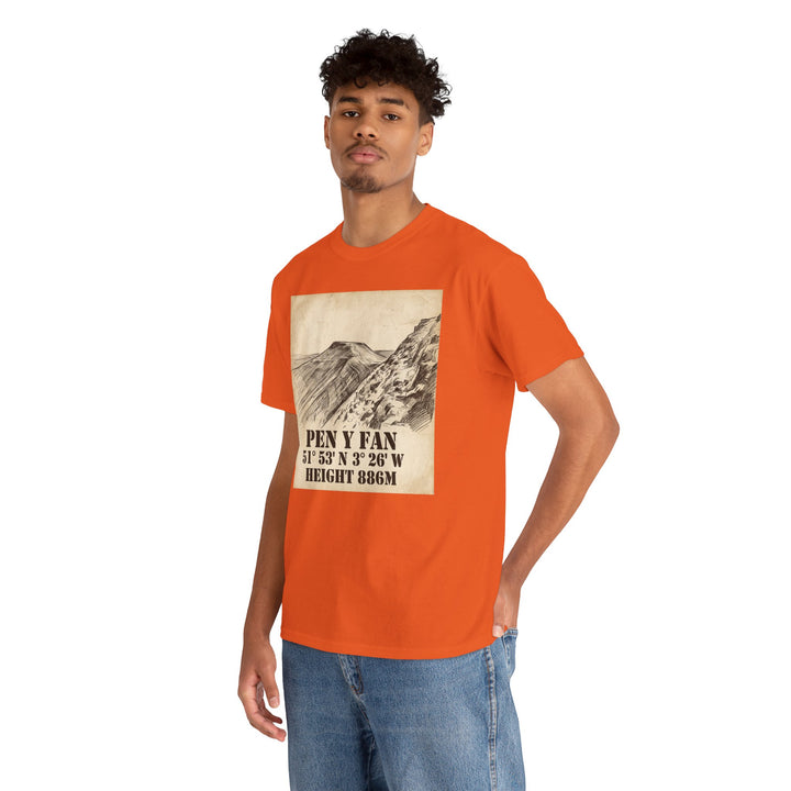 Pen y Fan T-Shirt - Brecon Beacons Vintage Coordinates &amp; Elevation