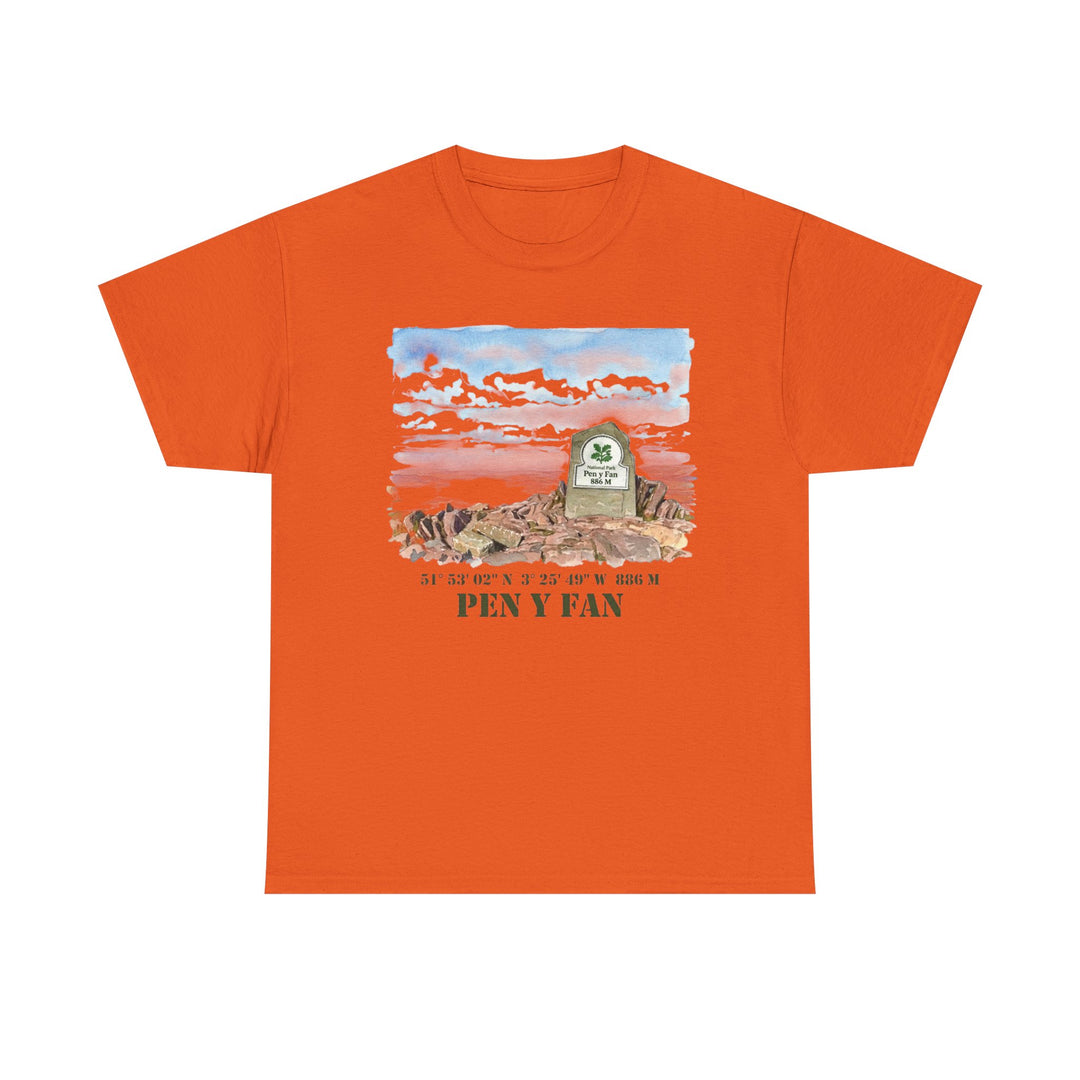 Pen y Fan Landscape T‑Shirt — Wales Mountain Hiking Souvenir Tee