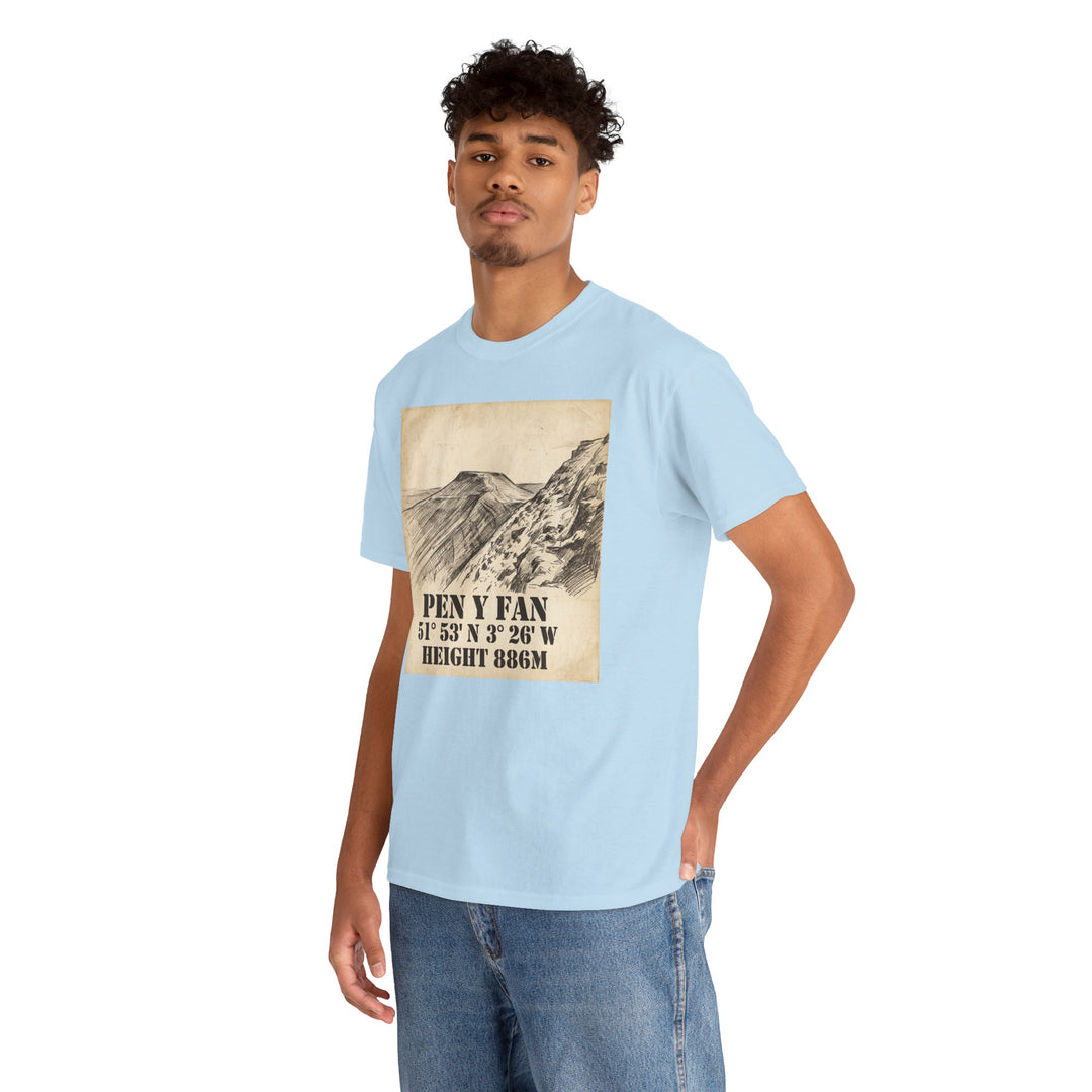 Pen y Fan T-Shirt - Brecon Beacons Vintage Coordinates &amp; Elevation