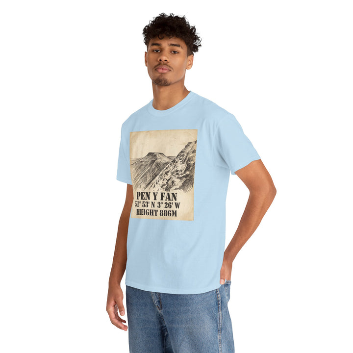 Pen y Fan T-Shirt - Brecon Beacons Vintage Coordinates &amp; Elevation