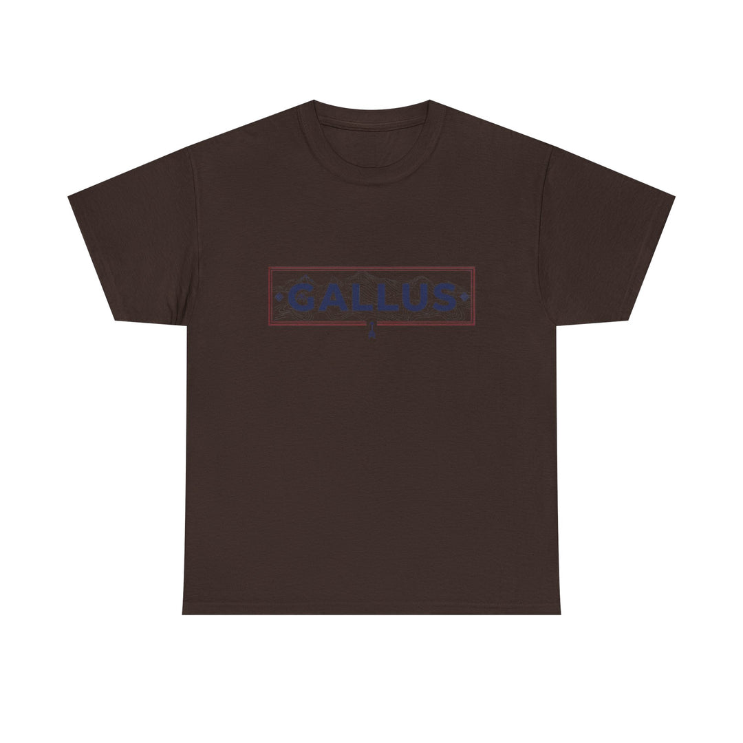Adventure Logo Tee — "GALLUS" Mountain Badge Shirt (Exploring Not Lost)