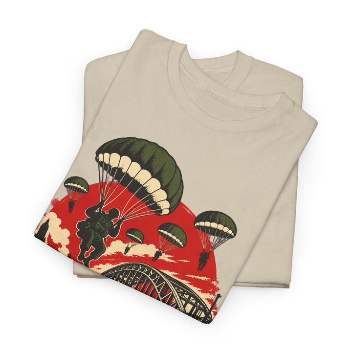 Arnhem T-Shirt — “One Bridge, Big Ask” WWII Paratrooper Humour Tee