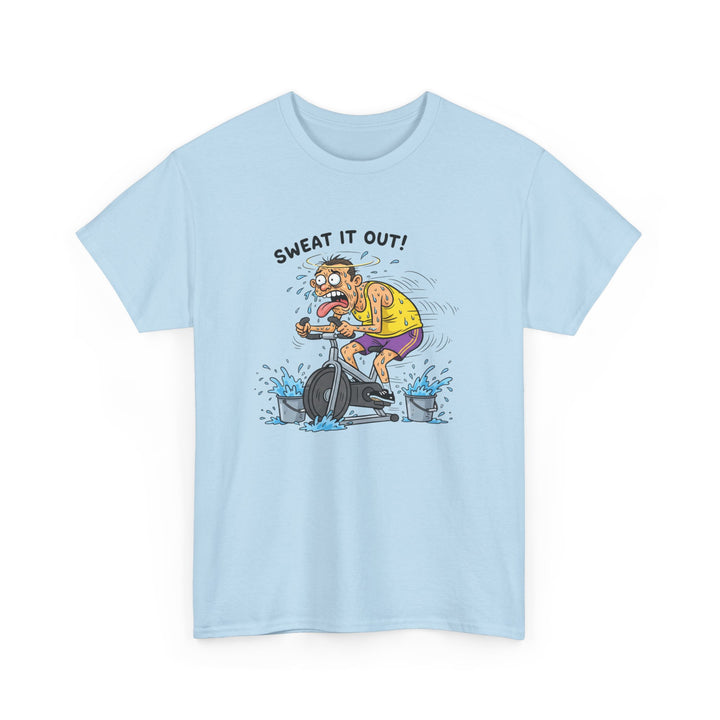 Stay laughing while cycling with the Funny Spin Bike T-Shirt. Comfortable cotton with a witty design, ideal for spin sessions and gym workouts.