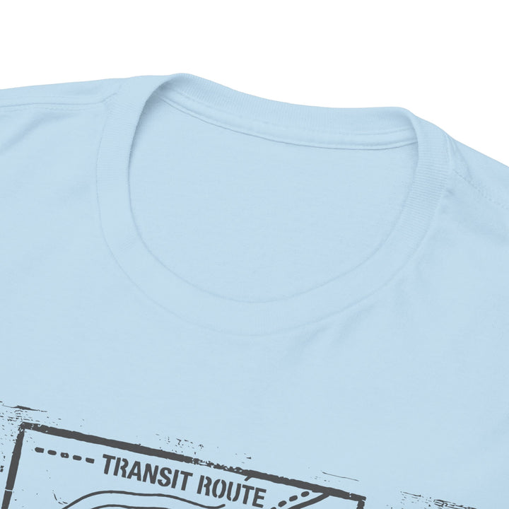 Retro Transit Route Adventure T-Shirt — Vintage Travel Map Graphic Tee
