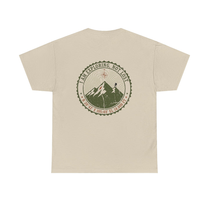 Adventure Logo Tee — "GALLUS" Mountain Badge Shirt (Exploring Not Lost)
