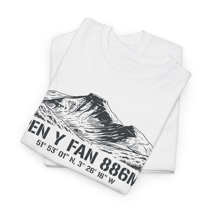 Pen y Fan 886m Graphic Tee | Vintage Elevation &amp; Coordinates