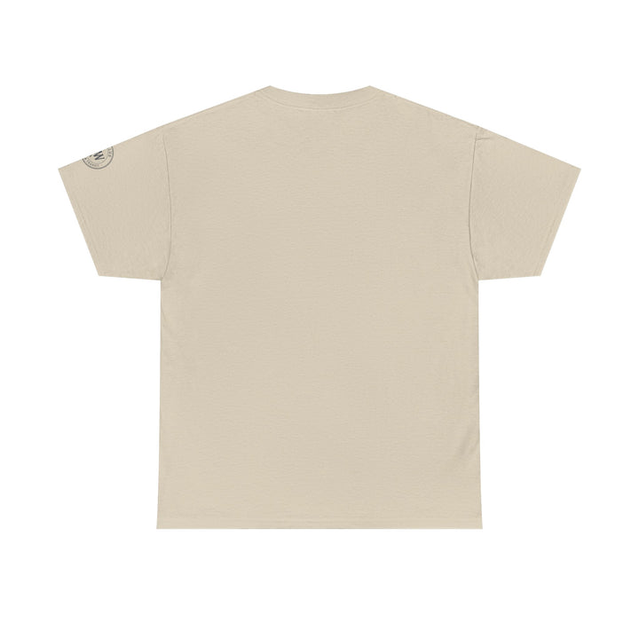 Beige t-shirt by S&amp;W Gallus with short sleeves, shown on a white background.