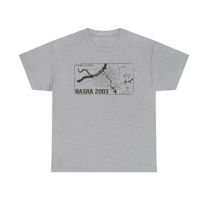 Basra 2003 Vintage Military Map T-Shirt