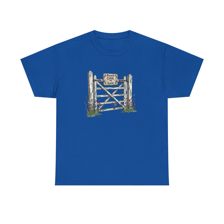 Close the Gate T-Shirt — Rural Discipline Heritage Graphic