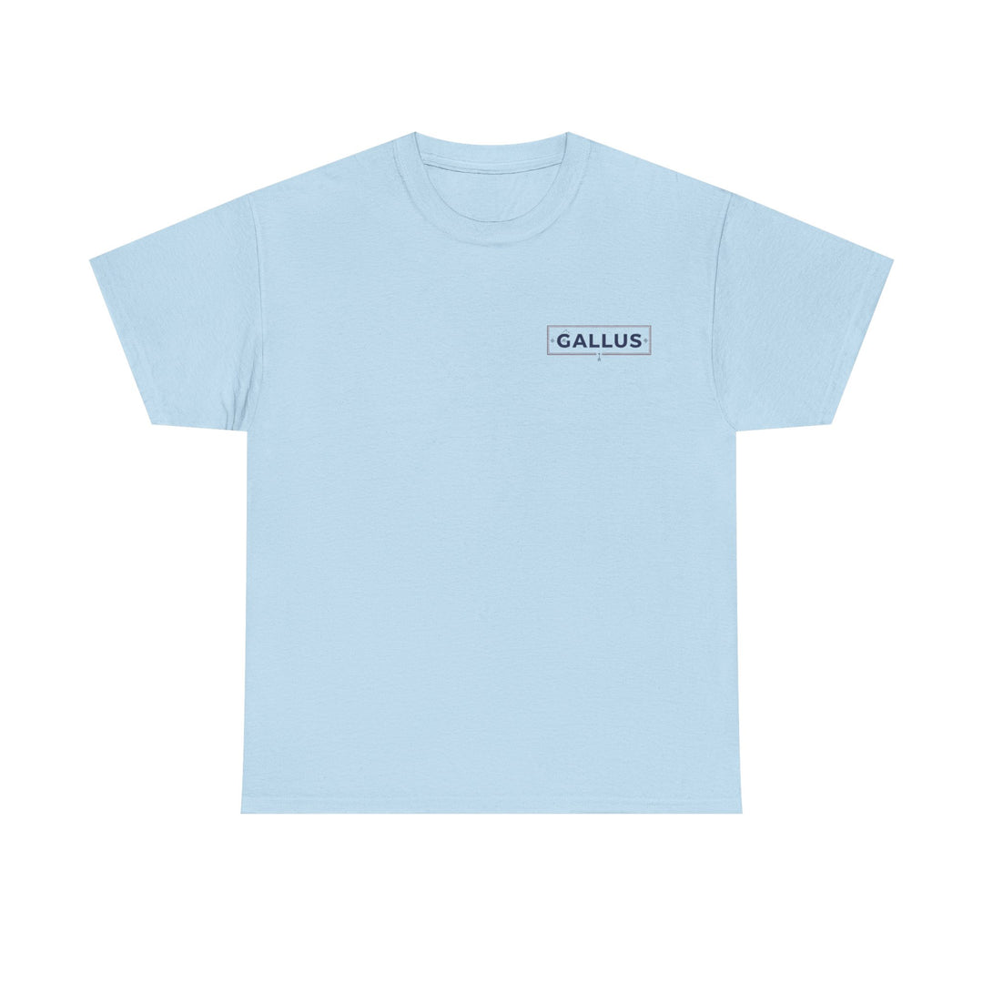 Gallus Logo Tee — Minimal Chest Patch White T-Shirt