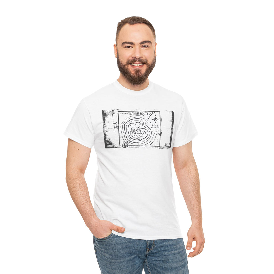 Retro Transit Route Adventure T-Shirt — Vintage Travel Map Graphic Tee