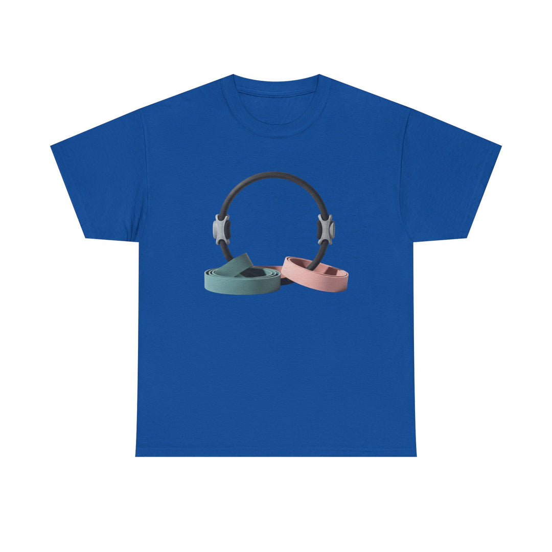 Pilates Band Workout Shirt – soft, breathable fabric designed for resistance band exercises. Comfortable, flexible, and perfect for Pilates sessions or workouts.