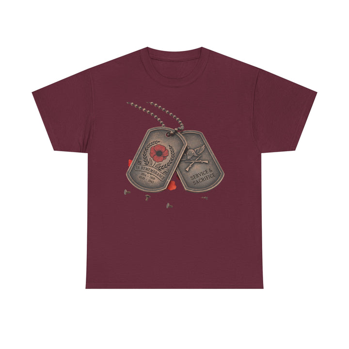 Remembrance Dog Tag T-Shirt — Memorial Military Tribute Tee