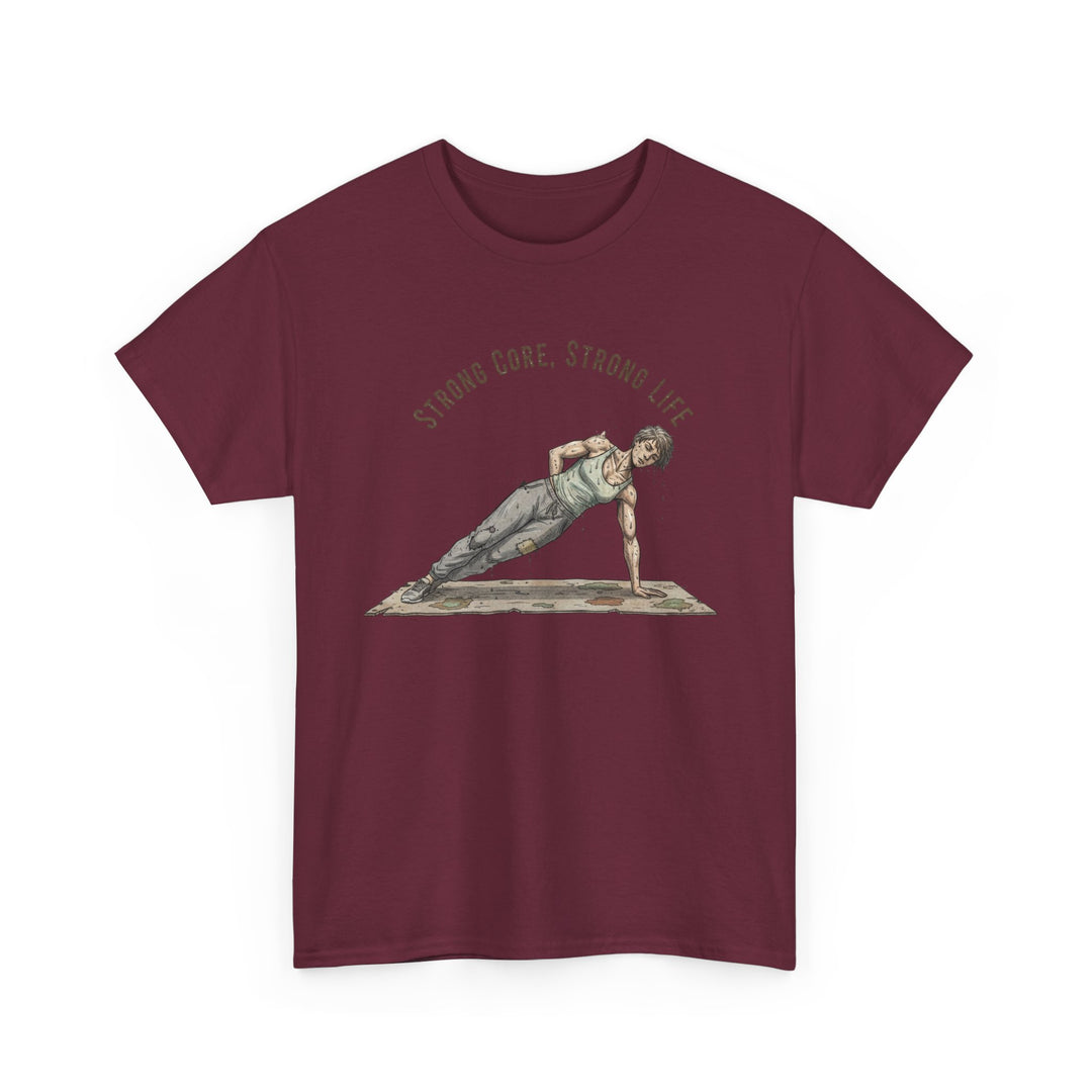 Pilates Fitness Plank Tee – soft, breathable cotton designed for Pilates and core workouts. Comfortable, flexible, and perfect for studio or home sessions.