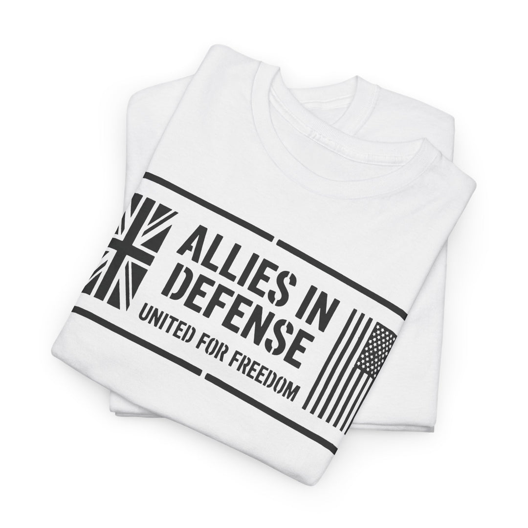 UK &amp; US Allies Defence Veteran Tee — Flags on Sleeves