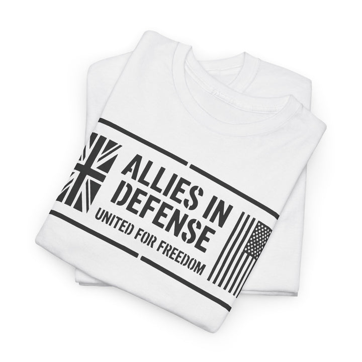 UK &amp; US Allies Defence Veteran Tee — Flags on Sleeves