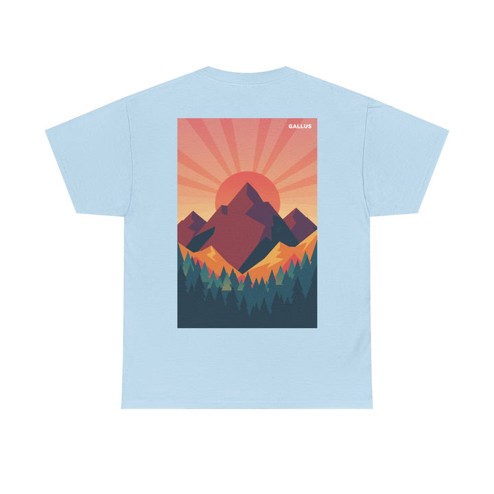 Mountain Sunset T-Shirt — Retro Nature Graphic Tee with &