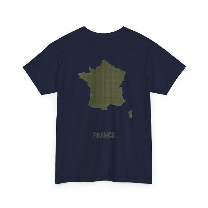 France Map T-Shirt — Minimalist Olive France Map Tee