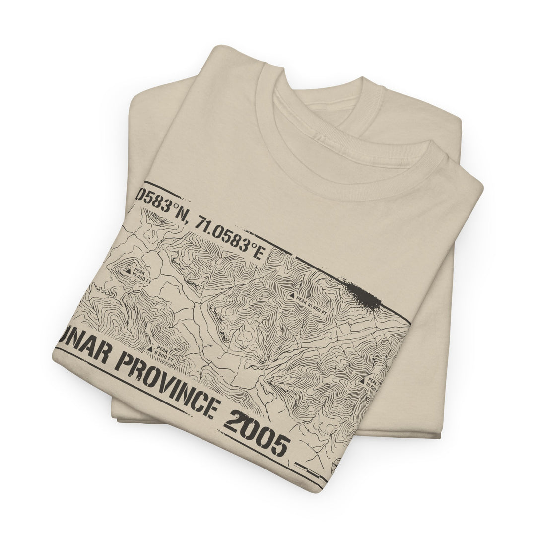 Kunar Province 2005 Map T-Shirt - Afghanistan Military Heritage Graphic Tee