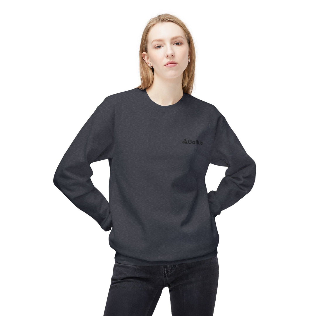 Spain Map Crewneck Sweatshirt — Military Green Grid Spain Graphic