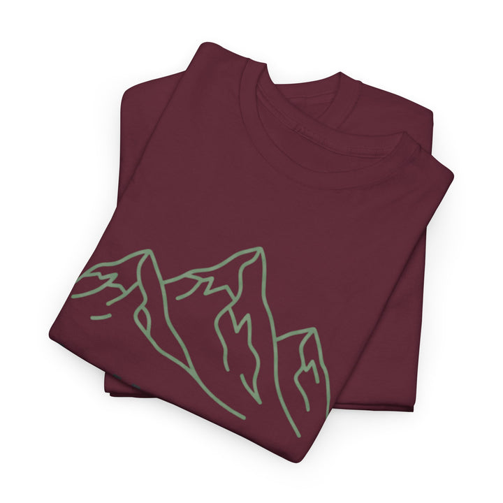 Retro Mountain Quote T-Shirt — Vintage Hiking &amp; Wild Camping Adventure Tee