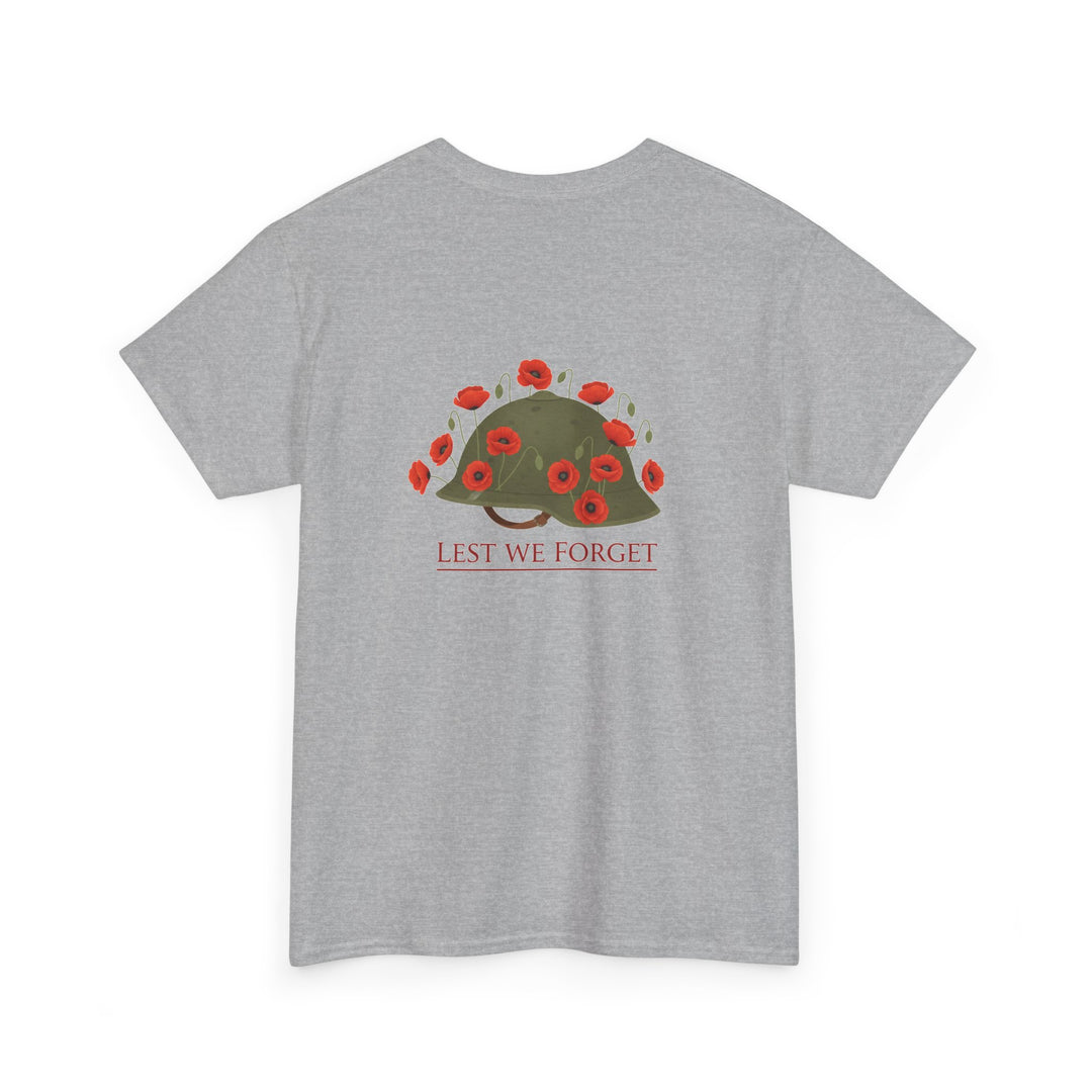 British Army Remembrance Shirt | Lest We Forget Poppy Helmet