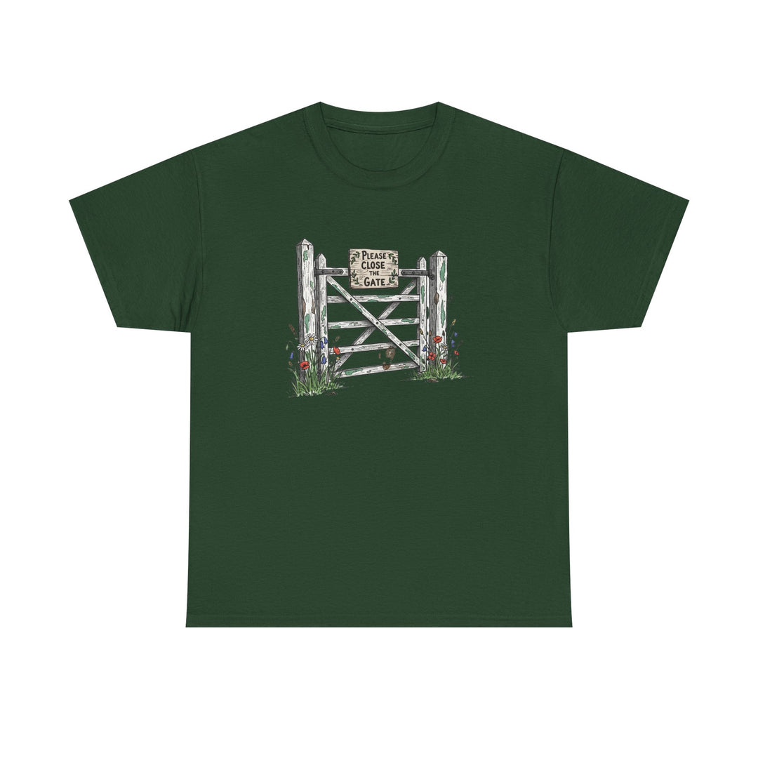 Close the Gate T-Shirt — Rural Discipline Heritage Graphic