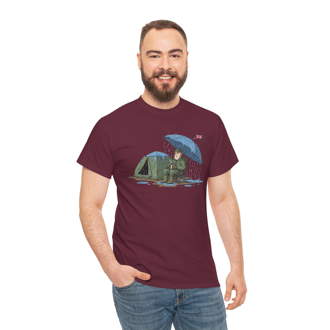 Retro Mountain Camper Graphic T-Shirt — Vintage Van Life Adventure Tee