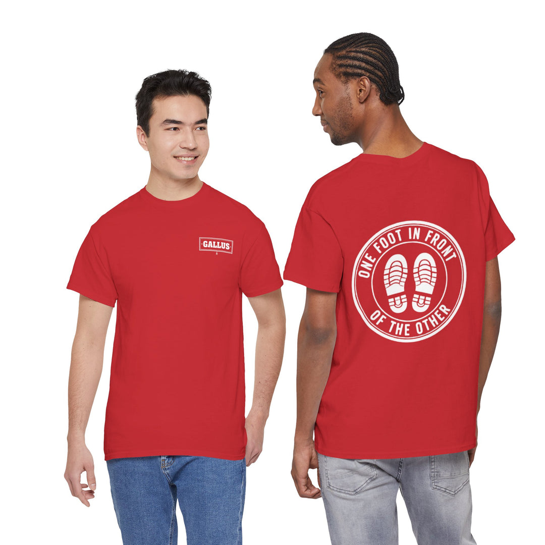 One Foot In Front Of The Other T-Shirt — Motivational Walking Tee