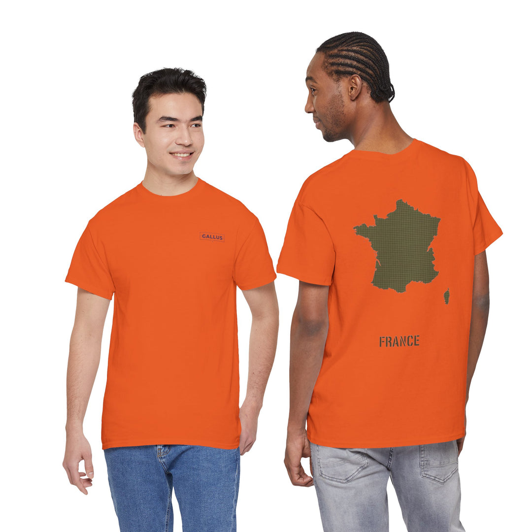 France Map T‑Shirt — Minimal Grunge Outline Tee