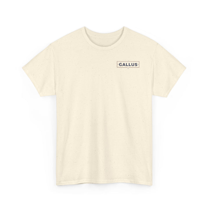 Gallus Logo T-Shirt — Minimal Retro Chest &amp; Back Graphic Tee