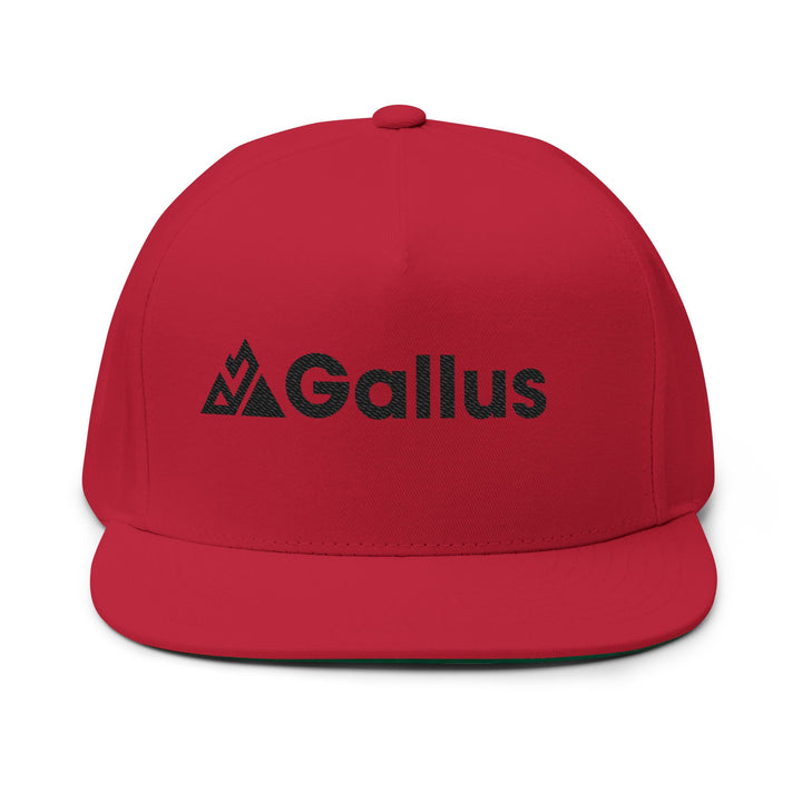 Flat Bill Cap - Embroidered "GALLUS" Retro Patch Snapback