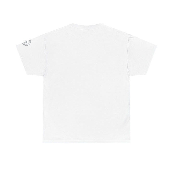 White t-shirt by S&amp;W Gallus, with a round neck and short sleeves.