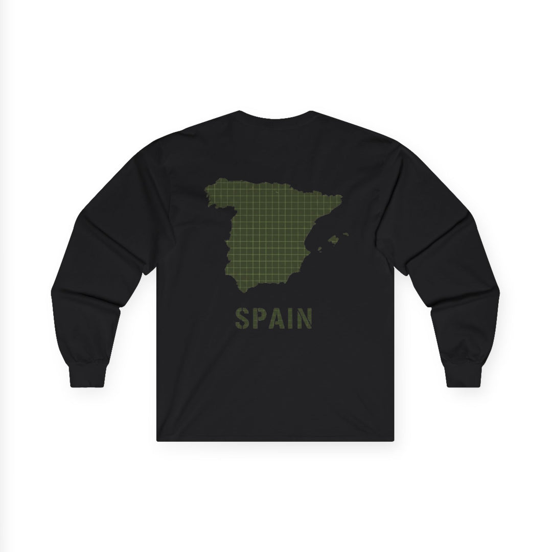 Spain Map Long Sleeve Tee — Gallus Logo Travel Shirt
