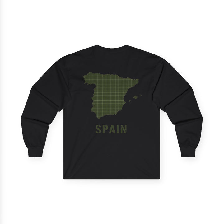 Spain Map Long Sleeve Tee — Gallus Logo Travel Shirt