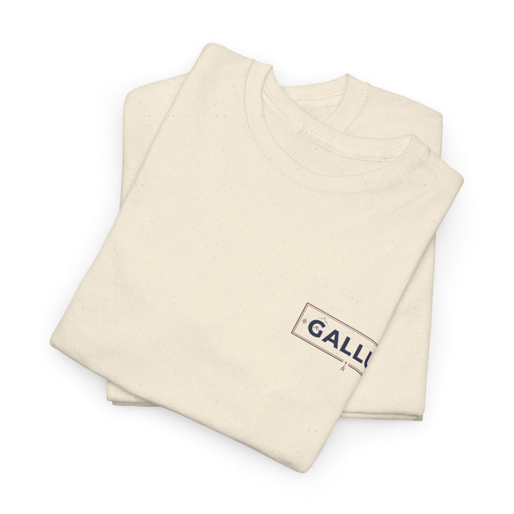 Gallus Logo Tee — Minimal Chest Patch White T-Shirt
