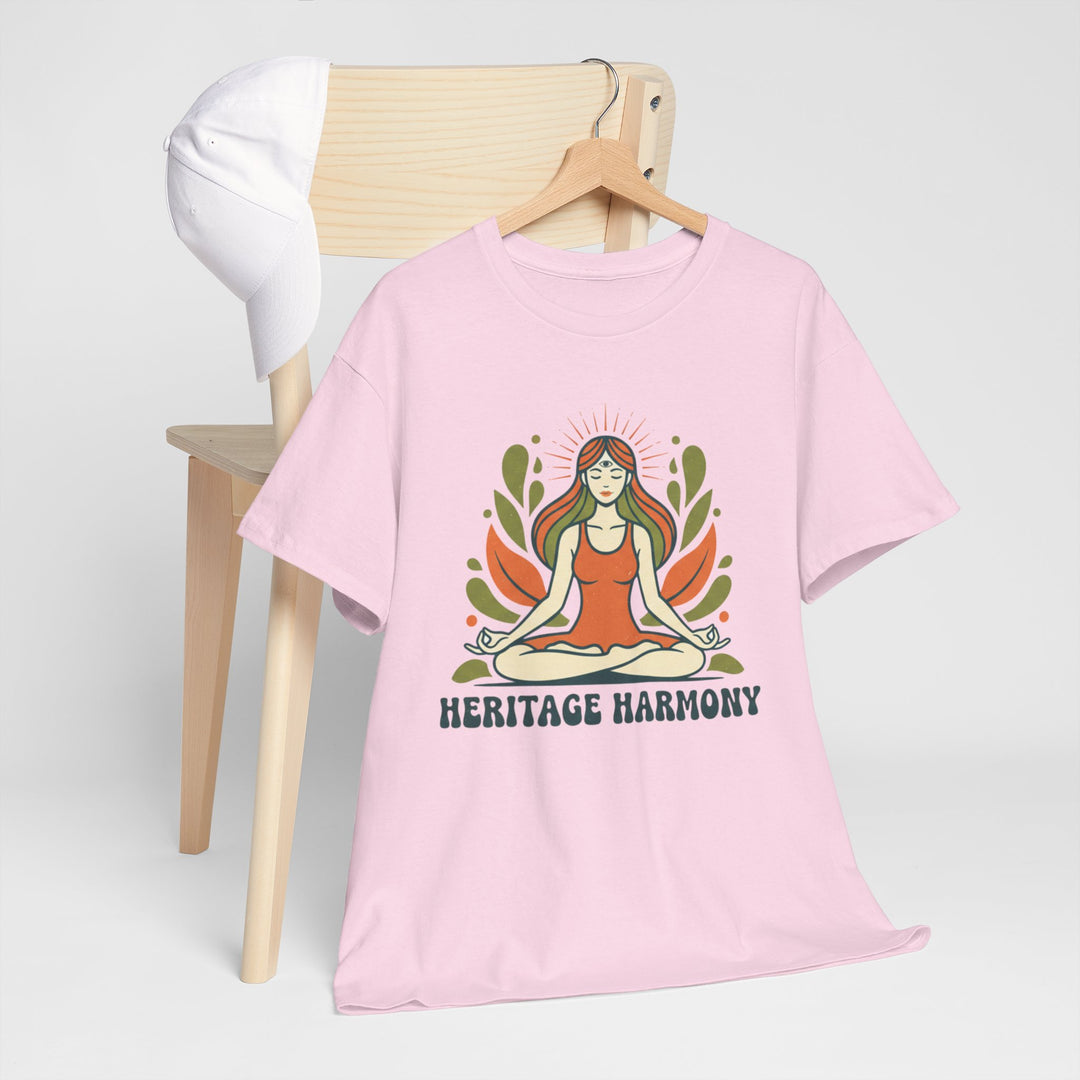 Yoga Meditation Tee – soft, breathable cotton designed for meditation and yoga practice. Comfortable, relaxed fit perfect for studio or casual wear.