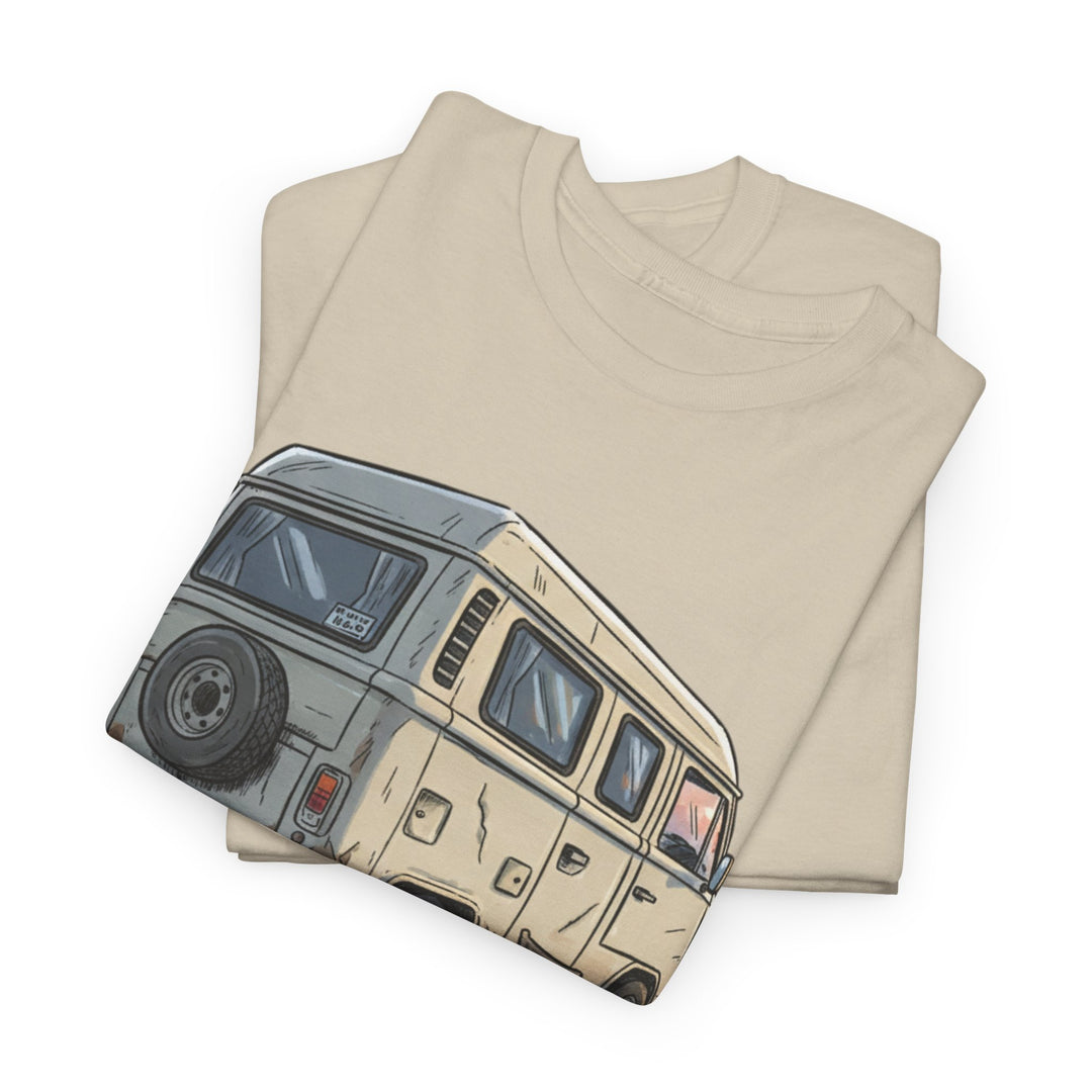 Retro Van Life Graphic T-Shirt - Classic Camper Van Adventure Tee