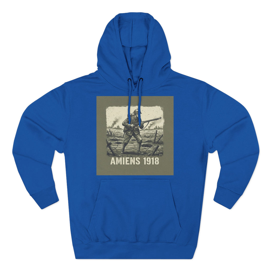 Amiens 1918 Hoodie — Vintage WWI Soldier Graphic Pullover