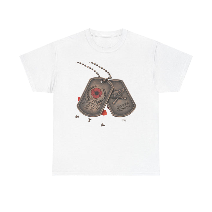 Remembrance Dog Tag T-Shirt — Memorial Military Tribute Tee